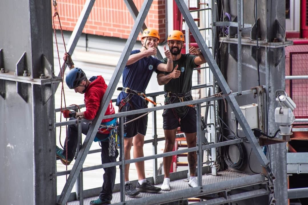 Abseiling Down Villa Park